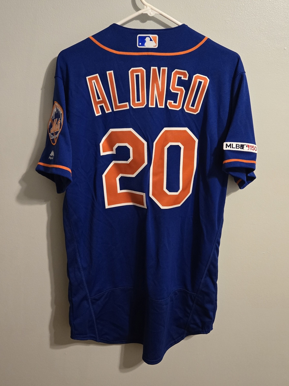 Pete Alonso Mets 2019 Rookie Majestic Authentic Flex Base Jersey Size 42